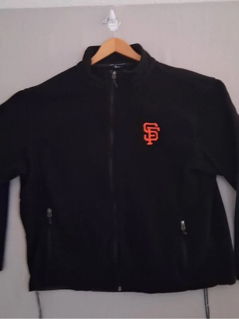 Men’s Port Authority Black Fleece Jacket SF GIANTS Size Large